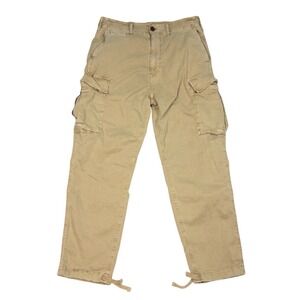 Y2K American Eagle‎ Slim Cargo Pants Mens Size 30 Utility Pockets Brown Vintage
